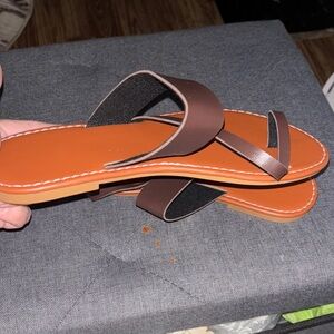 Brown Leather Women's Sandals